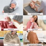 momcozy Baby Pucktuch, Mulltuch 120 x 120cm 4er Set, Mullwindeln aus Baumwolle und Bambus, Bio-Baumwolle Pucktuch Wickeltuch Baby Swaddle Blanket – Bild 4