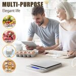CHWARES Digitale Küchenwaage, USB-Aufladung, 3 kg / 0,1 g Mini-Lebensmittelwaage, elektrische Küchenwaage, wasserdicht, digital, wiederaufladbar, LCD-Display, Edelstahl, für Zutaten Schmuck und Kaffee – Bild 3