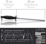 Winzbacher® DAS ORIGINAL [39cm] Profi Messerschärfer Wetzstahl, aus gehärtetem Spezialstahl, Messerschaerfer Messerschleifer, ergonomisch geformter Soft-Touch Griff mit Fingerschutz – Bild 2