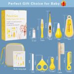 PewinGo Babypflege Set, Baby Pflegeset Neugeborenen Babypflegezubehör, 10-teiliges Nagelpflegeset für Sicherheitsschneider, Kinderbetreuungsset für Säuglinge Neugeborene, Gelb – Bild 8
