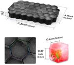 dowowdo, Eiswürfelform Silikon Eiswürfel Form 37-Fach mit Deckel ice cube tray BPA-freie Eiswürfelbehälter für Bier Cocktails Whisky – Bild 5