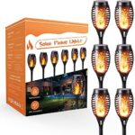 Geemoo, Solarleuchten für Aussen Garten, Geemoo Solar Fackel Gartenfackeln mit Realistischer Flammeneffekt, Wasserdicht Solarlampe für Aussen, Hinterhöfe, Gärten, Rasen Beleuchtung (Warmweiss) – Bild 8
