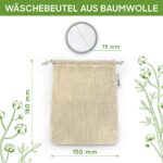 Bambaw, Wiederverwendbare Wattepads mit 2 Aufbewahrungs und Waschbeutel – Bild 3