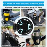 Eletorot, Getränkehalter für Kinderwagen Zubehör Buggy, Eletorot Universal Fahrrad Kinderwagen Buggy Flaschenhalter Babyflasche Flaschenhalter für Trinkflaschen Nuckelflaschen Kaffeehalter – Bild 2