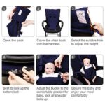 Vine, Baby Sitzerhöhung Stuhl mobile baby Reise Baby Hochstuhl Sicherheitsgürtel/Esszimmerstuhl/Säuglingsbeutel faltbar und tragbar – Bild 6