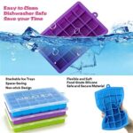 Morfone Eiswürfelform, 3 Stück Eiswürfelbehälter, Eiswürfelbehälter mit Deckel, Eiswürfelform Silikon, BPA-frei, LFGB Zertifiziert, 24-Fach, für Babybrei Enfrieren, Gekühlte Getränke und Whisky – Bild 3