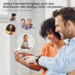 BOIFUN Babyphone mit Kamera 1080P, 5" Babyphone Video, PTZ 355°, Bewegungs- und Geräuscherkennung, Temperatur- und Luftfeuchtigkeitsüberwachung, unterstützt Mobile App Steuerung – Bild 4