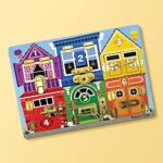 Melissa & Doug Holz Lernspielzeug Motorikbrett zum Verriegeln | Motorik Spielzeug für die Vorschule | Activity Board Kinder – Bild 2