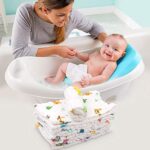 ABirdon 10 Stück Baby Musselin Waschlappen, Bio-Baumwolle Weiche Baby Handtücher, Baby Gesicht Handtuch, Mehrzweck Baby Gesichtstüche für Jungen und Mädchen, 30x30 cm – Bild 5