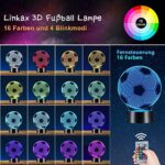 Linkax Basketball-Geschenke für Jungen, Kinder und Mädchen, Basketball-Geschenke für Jungen, 3D-Nachtlicht mit optischer Täuschung für Kinder, 16-farbiges Geburtstagsgeschenk, Kinderzimmerdekoration – Bild 2