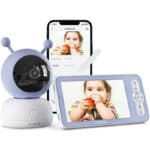 BOIFUN Babyphone mit Kamera 1080P, 5" Babyphone Video, PTZ 355°, Bewegungs- und Geräuscherkennung, Temperatur- und Luftfeuchtigkeitsüberwachung, unterstützt Mobile App Steuerung
