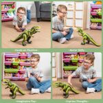 JOYIN Kinder LED Ferngesteuertes Dinosaurier Spielzeug, Elektronik T-Rex Dino Spielzeug mit Gehen, Brüllen, leuchtenden Augen und Kopfschütteln für Kleinkinder Jungen Mädchen – Bild 4