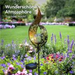 Gadgy Solarlampen für aussen Garten 2er Set, Wasserdichte Solar Leuchten Garten als Garten Deko draussen, LED Laternen für draussen, Gartenleuchten solar [Energieklasse A] – Bild 6