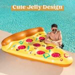 JOYIN riesen Scheibe Pizza aufblasbares Pool Float, Fun Pool floaties, Swim-Party Spielzeug, Sommer-Pool-raft (1 Packung), extra Large mit becherhalter – Bild 4