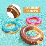 JOYIN Aufblasbarer Donut Schwimmreifen mit Glitzern 82.55cm(3er Pack), Schwimmring, Sommer Wasser Spielzeug, lustiges Pool Floats Spielzeug für Schwimmbadpartys und Donutpartydekorationen – Bild 4