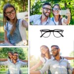 URAQT Blaulichtfilter Brille Damen & Herren – Schwarz, Rund, Anti-Blaulicht PC & Gaming