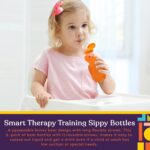Honey Bear Quetschbecher – 3 Strohhalme, auslaufsicher, für Babys & Therapie