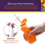 Honey Bear Quetschbecher – 3 Strohhalme, auslaufsicher, für Babys & Therapie