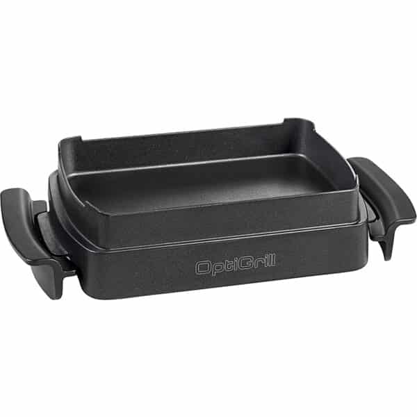 TEFAL OptiGrill Snacking & Baking Backschale XA725870, antihaftbeschichtet, wärmeisolierte Griffe, spülmaschinengeeignet, für Aufläufe, Brot, Süsses, etc, OptiGrill + und OptiGrill Elite, Schwarz