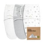 KeaBabies 3er-Pack Bio-Schlafsäcke – Ergonomische Pucksäcke für Babys 0-3 Monate
