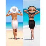 Chuangdi 2 Stück Sarong Coverups für Frauen Badeanzug Wickelrock Strand Bikini Cover Up Bademode Chiffon – Bild 2