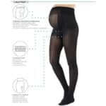 CALZITALY 2 Paar Blickdichte Umstandsstrumpfhose | Elastische Geformte Schwangerschaftsstrumpfhosen Komfort Übergangszeit Mode – Bild 2