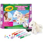 CRAYOLA Colour 'n' Style Unicorn , Colour Your Own Unicorn Again and Again , Includes Washable Marker Pens, Beads & Hairbrush , Ideal for Kids Aged 4+