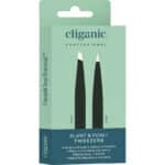 Cliganic Augenbrauen-Pinzetten-Set – Schräge & Spitze Pinzette aus Edelstahl für Damen & Herren