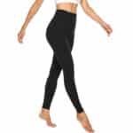 JOYSPELS Figurformende Damen Sporthose mit Pfirsich Design, Blickdichte Sport Leggings - Lange Sportleggins Yogahosen mit Taschen