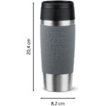 Emsa Travel Mug Classic – 360 ml Thermobecher, 4h heiß/8h kalt, auslaufsicher, Quick-Press-Verschluss, 360° Trinköffnung