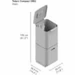Joseph Joseph IntelligentWaste Totem Compact  – Abfalltrennsystem – Küchenabfalleimer mit getrennten Wertstoff- und Speiseabfallfächern, Deckel mit integriertem Geruchsfilter – Bild 5