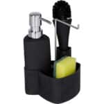 WENKO Spül-Set Empire, 4 in 1 - Spülmittelspender, Spülbürste, Spültuchhalter & Organizer, hochwertige Keramik mit Soft-Touch Oberfläche, Fassungsvermögen 250ml – Bild 3