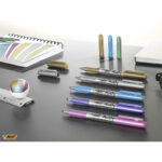 BIC Stifte Set  2 Kugelschreiber, 1 Federmäppchen, 1 Fineliner, 2 Bleistifte, 1 Tintenroller & 3 Permanent Marker, Pink & Purple Set – Bild 6