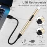 REIDEA Lichtbogen Stabfeuerzeug USB Aufladbar Feuerzeug, Lang Elektronisch Lichtbogen Feuerzeug/Arc Lighter für Kerzen, Feuerwerk, Küche, Flammenlos Kerzenanzünder – Bild 4