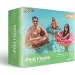 JOYIN Aufblasbarer Donut Schwimmreifen mit Glitzern 82.55cm(3er Pack), Schwimmring, Sommer Wasser Spielzeug, lustiges Pool Floats Spielzeug für Schwimmbadpartys und Donutpartydekorationen – Bild 7