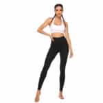 JOYSPELS Figurformende Damen Sporthose mit Pfirsich Design, Blickdichte Sport Leggings - Lange Sportleggins Yogahosen mit Taschen – Bild 2