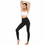 JOYSPELS Figurformende Damen Sporthose mit Pfirsich Design, Blickdichte Sport Leggings - Lange Sportleggins Yogahosen mit Taschen – Bild 6