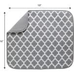 S&T INC. 497401 Geschirrmatte Saugstarke, wendbare Mikrofaser-Abtropfmatte für Küche, 40,6 x 45,7 cm – Bild 5