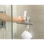 Joseph Joseph EasyStore - Slimline Duschabzieher mit Aufbewahrungshaken für die Duschwand, Abzieher Dusche – Bild 4