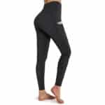OUGES Damen Sport Leggings High Waist Leggins Yogahose Blickdichte Sporthose mit Taschen – Bild 2