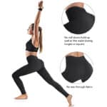 OUGES Damen Sport Leggings High Waist Leggins Yogahose Blickdichte Sporthose mit Taschen – Bild 4
