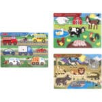 Melissa & Doug Kinder Holzspielzeug Steckbretter  | Lernspielzeug für 2-jährige Mädchen & Jungen, Geschenke Puzzles Kleinkind |Kinder Holzpuzzles 2+ J. | Puzzles für Kinder im Alter von 2 3 4 – Bild 7