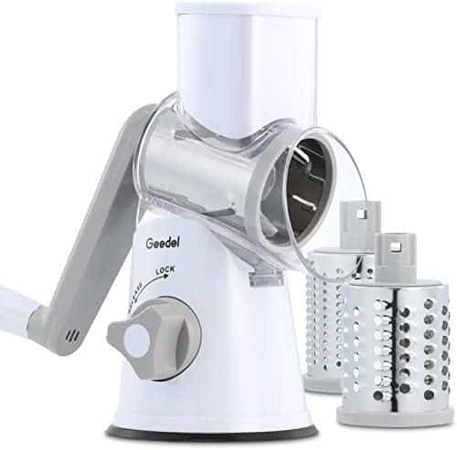 41VV2UT2RvL._AC_.jpg Käsereibe, Reibe für Gemüse mit 3 Trommelblättern, Trommelreibe Schnelleres und Einfaches Schneiden, Gemüseschneider Ideal für Käse, Gurken, Karotten, Nüsse usw. – Bild 1