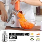 Käsereibe, Reibe für Gemüse mit 3 Trommelblättern, Trommelreibe Schnelleres und Einfaches Schneiden, Gemüseschneider Ideal für Käse, Gurken, Karotten, Nüsse usw. – Bild 4