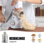 Käsereibe, Reibe für Gemüse mit 3 Trommelblättern, Trommelreibe Schnelleres und Einfaches Schneiden, Gemüseschneider Ideal für Käse, Gurken, Karotten, Nüsse usw. – Bild 5