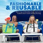 Dejaroo Strandtasche aus Netzstoff, leichte Tragetasche für Spielzeug und Urlaubsutensilien – Bild 4