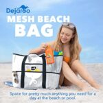 Dejaroo Strandtasche aus Netzstoff, leichte Tragetasche für Spielzeug und Urlaubsutensilien – Bild 2