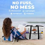 Dejaroo Strandtasche aus Netzstoff, leichte Tragetasche für Spielzeug und Urlaubsutensilien – Bild 7