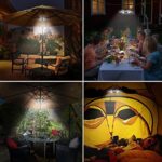 LED Sonnenschirm Beleuchtung Licht Hell Sonnenschirmbeleuchtung mit 3 Modi Batterie betrieben für Garten Party – Bild 2