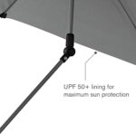 Sport-Brella Versa-Brella 42" Sonnenschirm mit Klemme – 360° schwenkbar, UPF 50+, Grau